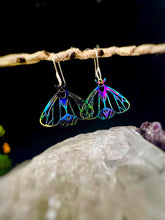 Load image into Gallery viewer, Rainbow Moth Earrings