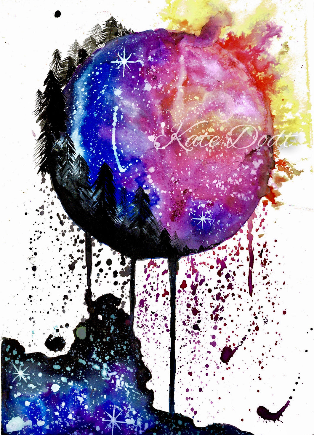 The Galaxy Moon - Art Print